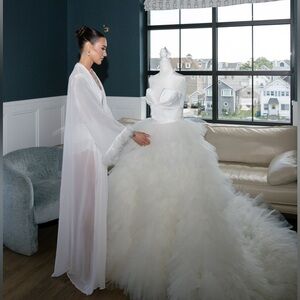 Elegant Sheer White Robe